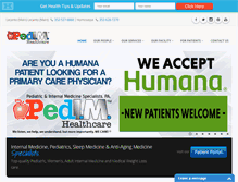 Tablet Screenshot of pedimhealthcare.com